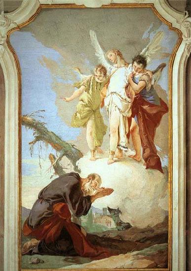 Giovanni Battista Tiepolo The Three Angels Appearing to Abraham Spain oil painting art